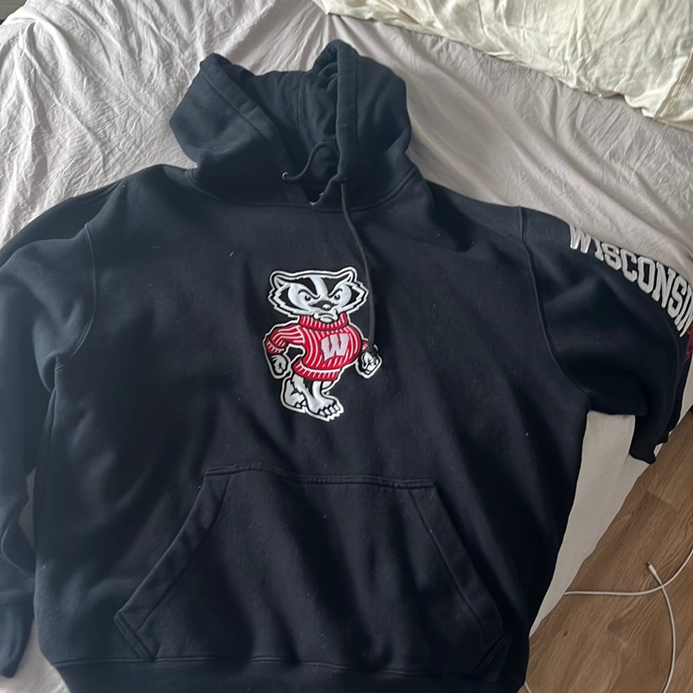 Wisconsin badgers champion embroidered hoodie